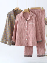 Cotton Check Couple Pajama Set