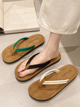 Casual Bicolor PU Flip Flops