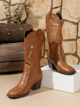 Vintage Star Emboridered Cowboy Boots