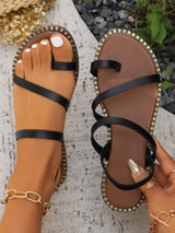 Solid Color Flat Sandals