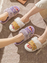 Sequin Furry Slippers