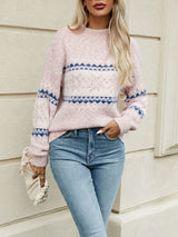 Snowflake Mock Neck Sweater