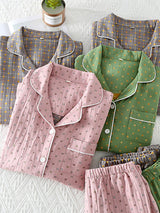 Cotton Check Couple Pajama Set