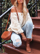 Loose Cable Knit Sweater