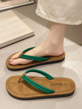 Casual Bicolor PU Flip Flops