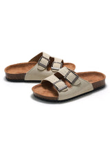 Buckle Double Straps Slippers