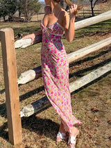 Floral Camisole Slim Maxi Dress