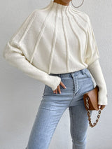 Batwing Sleeve Turtleneck Sweater