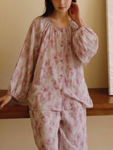 Kafiloe Dreamy Purple Print Pajama Set