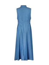 Denim Belt Sleeveless Maxi Dress