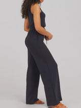 2Pcs Tank Top Wide Leg Pants Romper