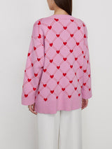 Cute Heart Lozenge Cardigan