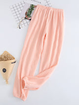 Cotton Elastic Cuff Couple Long Pants