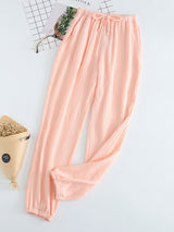 Cotton Elastic Cuff Couple Long Pants