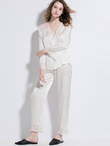 19 Momme Lace Pajama Set