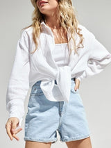 Cotton Solid Essential Button Down Shirt