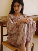 Kafiloe Dreamy Purple Print Pajama Set