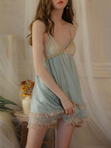 Kafiloe Mesh Tulle Cami Nightgown