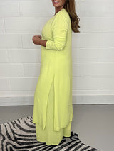 Chiffon Long Top Long Pants Plus Size Set