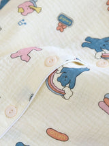 Cotton Rainbow Bear Shirt Pajama Set