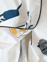Cat Print Cotton Pajama Set