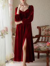 Velvet Split Elegant Nightgown