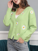 Single Breasted Daisy Cardigan