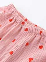 Cotton Heart Printed Pajama Set