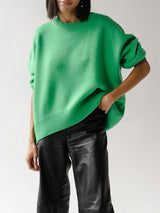 Solid Color Crew Neck Sweater