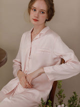 Kafiloe Solid Color Long Sleeve Pajama Set