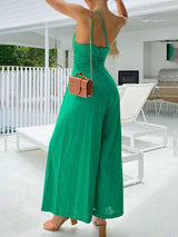 Lined Solid One Shoulder Jumpsuits