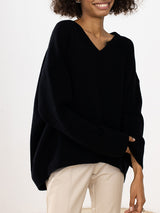 V Neck Solid Color Basic Sweater