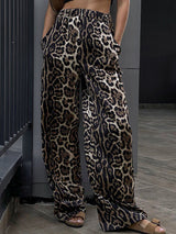 Vintage Leopard Wide Leg Pants