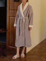 Kafiloe Thick Jacquard Sherpa Robe