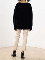 V Neck Solid Color Basic Sweater