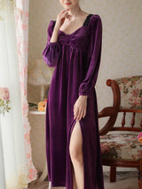 Velvet Split Elegant Nightgown