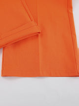 Hight Waist Orange Long Pants