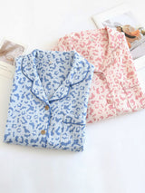 Leopard Long Sleeve Cotton Pajama Set