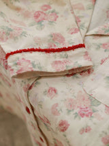 Rose Print Long Sleeve Cotton Pajama Set