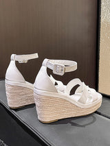 PU Buckle Chunky Sandals