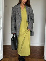 Knit Collar Midi Dress