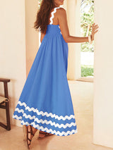 Wave Pattern Camisole Maxi Dress