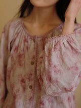 Kafiloe Dreamy Purple Print Pajama Set