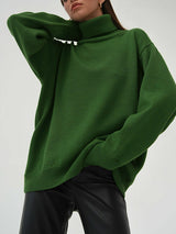 Turtleneck Basic Solid Color Sweater