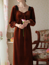 Velvet Split Elegant Nightgown