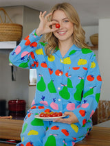 Fruits Printed Long Sleeve Pajamas