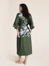 Kafiloe Floral Printed Long Kimono Robe