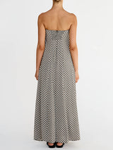 Strapless Print Maxi Dress