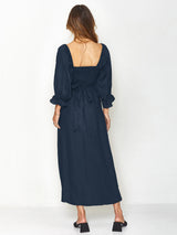 Latern Sleeve Reversible Maxi Dress