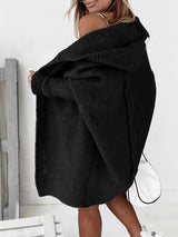 Dolman Sleeve Hooded Cardigan